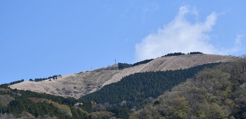 谷峨駅前から遠望できる大野山山頂.jpg